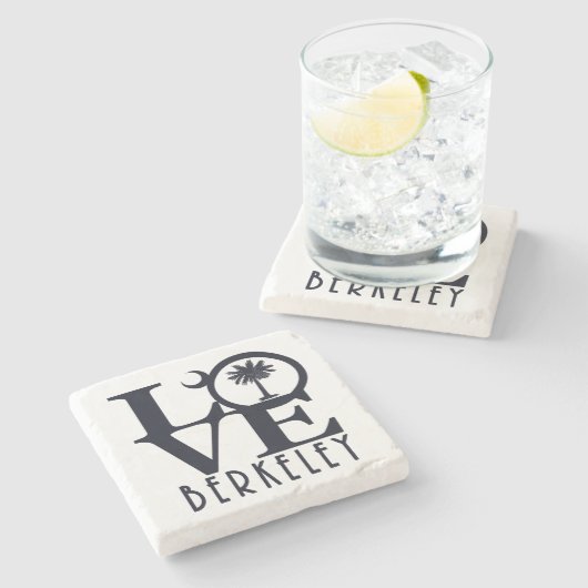 Dessous-de-verre En Pierre LOVE Berkeley SC (Côté)