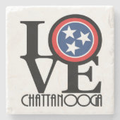 Dessous-de-verre En Pierre LOVE Chattanooga Tennessee (Devant)