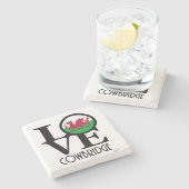 Dessous-de-verre En Pierre LOVE Cowbridge (Côté)