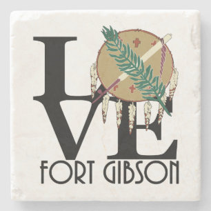 Dessous-de-verre En Pierre LOVE Fort Gibson Oklahoma