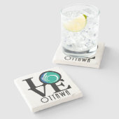 Dessous-de-verre En Pierre LOVE Ottawa (Côté)