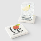 Dessous-de-verre En Pierre LOVE Peachtree City (Côté)