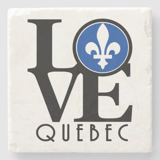 Dessous-de-verre En Pierre LOVE Québec (Devant)