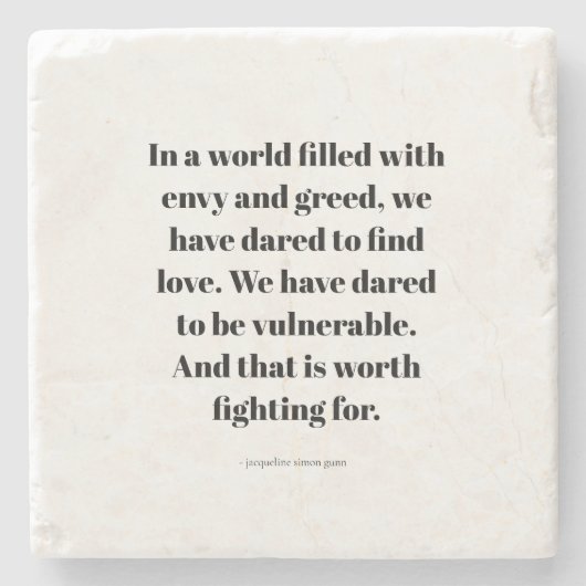 Dessous-de-verre En Pierre Love quote (Devant)