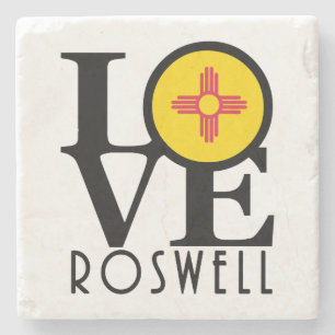 Dessous-de-verre En Pierre LOVE Roswell Nouveau-Mexique