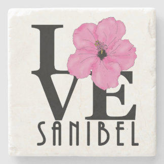 Dessous-de-verre En Pierre LOVE Sanibel rose