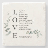 Dessous-de-verre En Pierre Love Scripture Définition Foliage (Devant)