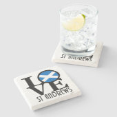 Dessous-de-verre En Pierre LOVE St Andrews Écosse (Côté)