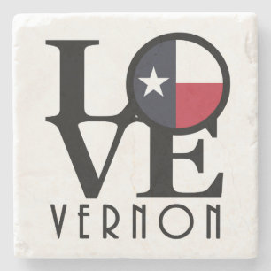 Dessous-de-verre En Pierre LOVE Vernon Texas