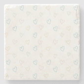 Dessous-de-verre En Pierre Lovely hearts pattern - Shower Curtain - Large (Devant)