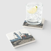 DESSOUS-DE-VERRE EN PIERRE LUMIÈRE DU POINT PEMAQUID (Côté)