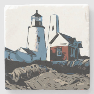 DESSOUS-DE-VERRE EN PIERRE LUMIÈRE DU POINT PEMAQUID