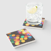 Dessous-de-verre En Pierre Lumières de Noël (Côté)