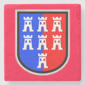 Dessous-de-verre En Pierre l'une des sept tours saxonnes (Devant)