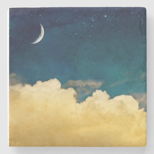 Dessous-de-verre En Pierre Lune et Cloudscape (Devant)