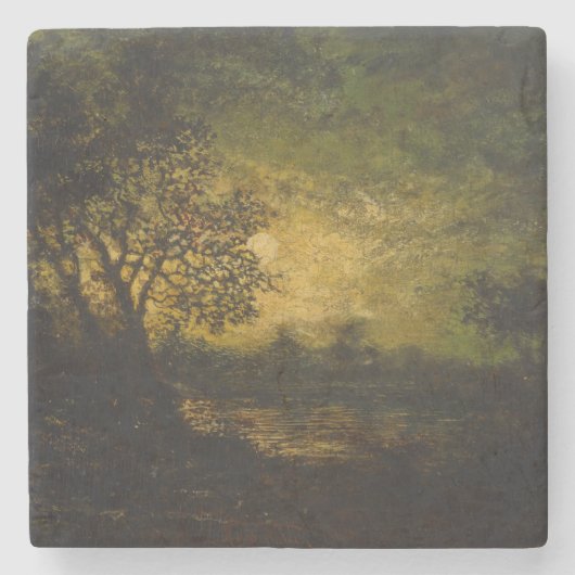 Dessous-de-verre En Pierre Lune (par Ralph Albert Blakelock) (Devant)