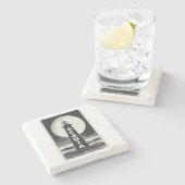 Dessous-de-verre En Pierre Lune phare du parc national Acadia (Côté)