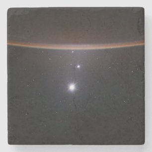 Dessous-de-verre En Pierre Lune, Vénus, Jupiter et Terre (ISS) (NASA) (Espace