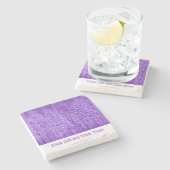 Dessous-de-verre En Pierre Lupins Lilas (Côté)