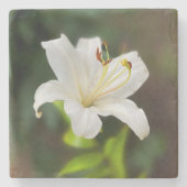 Dessous-de-verre En Pierre Lys blanc crépusculaire (Devant)