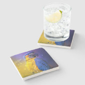 Dessous-de-verre En Pierre Macaw Parrot (Côté)