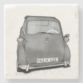 Dessous-de-verre En Pierre machine rétro (Devant)