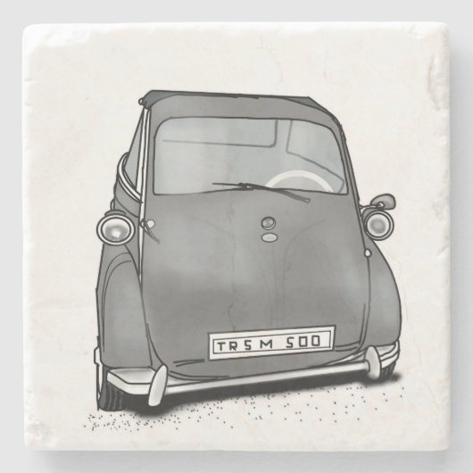 Dessous-de-verre En Pierre machine rétro (Devant)