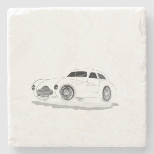 Dessous-de-verre En Pierre machine rétro (Devant)