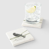 Dessous-de-verre En Pierre Madame folle Coaster de corneille (Côté)