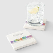 Dessous-de-verre En Pierre MADISON, HORIZON de WISCONSON - la pierre boit des (Côté)