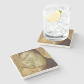 Dessous-de-verre En Pierre Madonna et enfant 2 (Côté)