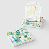 Dessous-de-verre En Pierre Madras du milieu du siècle (Côté)