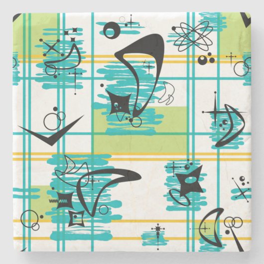 Dessous-de-verre En Pierre Madras du milieu du siècle (Devant)