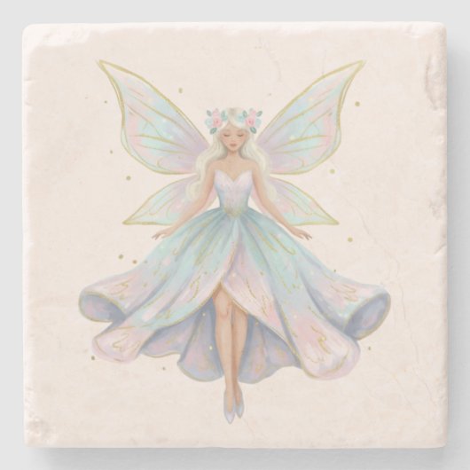 Dessous-de-verre En Pierre Magical Angel Fairy Pastel Colors (Devant)