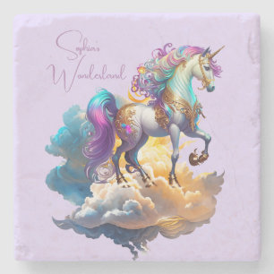 Dessous-de-verre En Pierre Magique Unicorne Imaginaire nuages romance anniver
