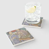Dessous-de-verre En Pierre Mahjong (Côté)