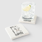 Dessous-de-verre En Pierre Mais d'abord, Coffee.w (Côté)