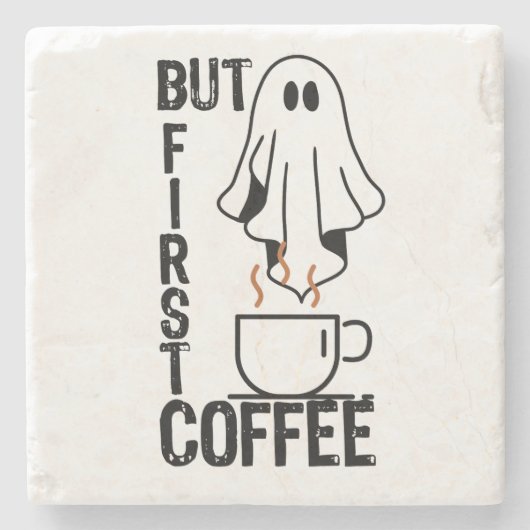 Dessous-de-verre En Pierre Mais d'abord, Coffee.w (Devant)