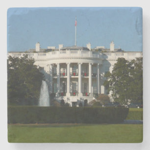 Dessous-de-verre En Pierre Maison Blanche de Noël pour les Fêtes Washington D