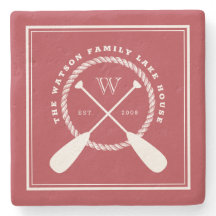 Maison du lac Crimson Monogramme Pagaies traversée