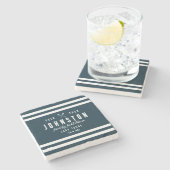 Dessous-de-verre En Pierre Maison Rustique moderne | Marine White (Côté)