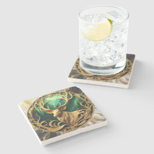 Dessous-de-verre En Pierre Majestic Eagle surplombant le lac Serene