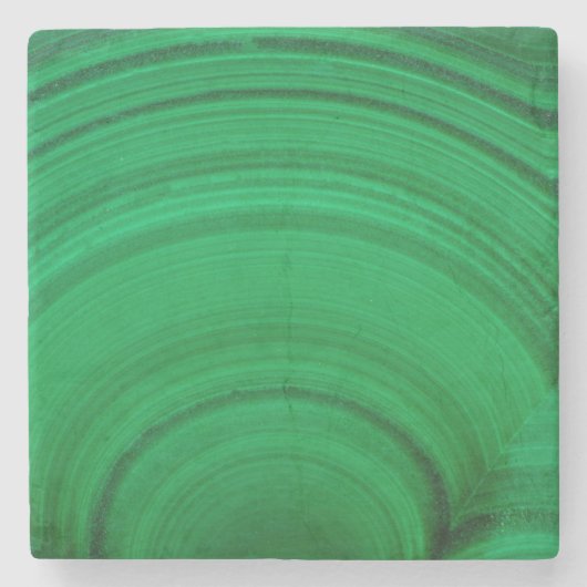 Dessous-de-verre En Pierre Malachite verte en gros plan (Devant)
