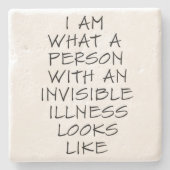 Dessous-de-verre En Pierre Maladie invisible (Devant)