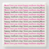 Dessous-de-verre En Pierre Maman Je t'aime Joyeuse Fête des mères (Devant)