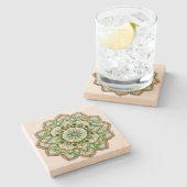 Dessous-de-verre En Pierre Mandala (Côté)