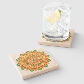 Dessous-de-verre En Pierre Mandala (Côté)