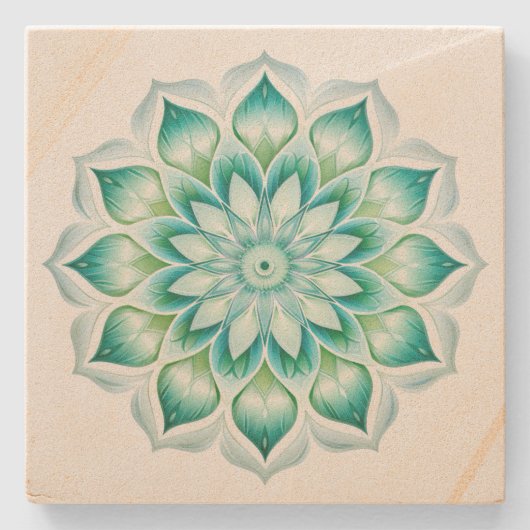 Dessous-de-verre En Pierre Mandala (Devant)