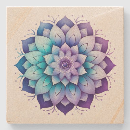 Dessous-de-verre En Pierre Mandala (Devant)