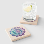 Dessous-de-verre En Pierre Mandala (Côté)